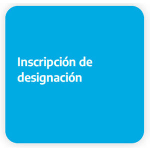 Inscripción de Designación
